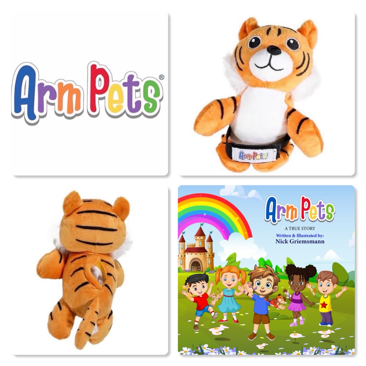 Arm Pets Stuffed Animals (with book)